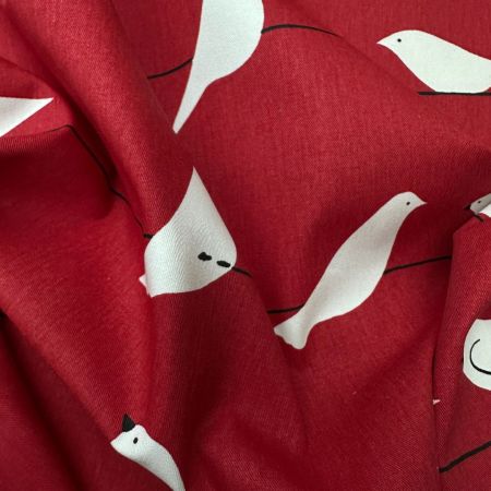 Rolo 6m | Tecido Birds Vermelho