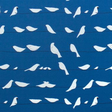 Tecido Birds Azul