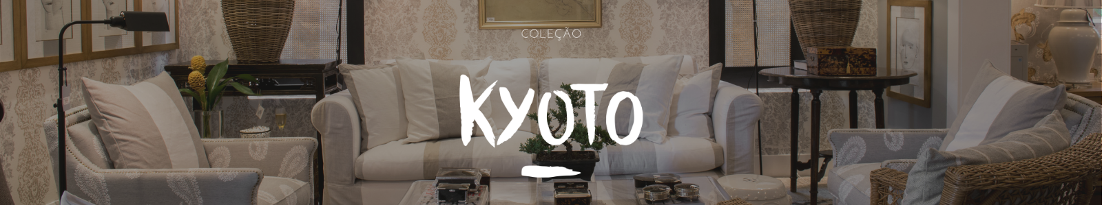 Banner com a logo da coleção Kyoto